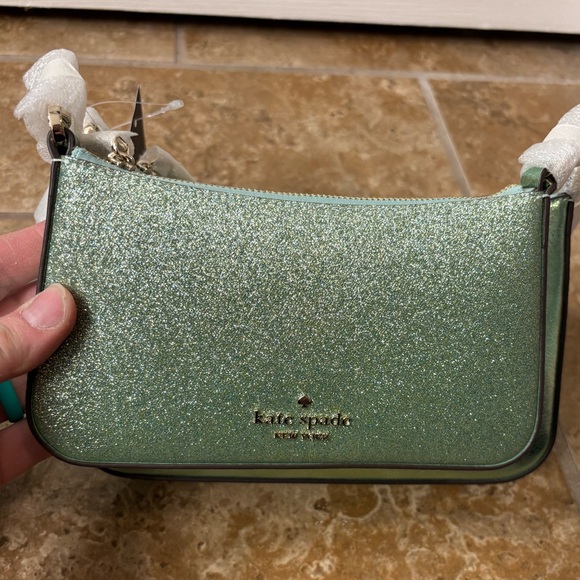 NWT KATE SPADE Cbody Duo Seawater Glitter Duet Set of 2 Purses - Picture 9 of 10